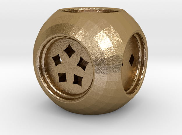 Dice30 in Polished Gold Steel