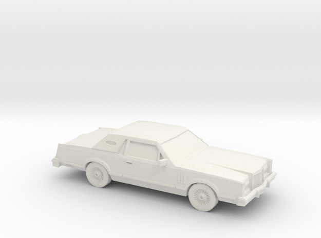 1/87 1980 Lincoln Mark VI in White Natural Versatile Plastic