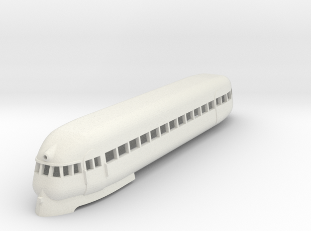 1/87 PULLMAN RAILPLANE CAR in White Natural Versatile Plastic