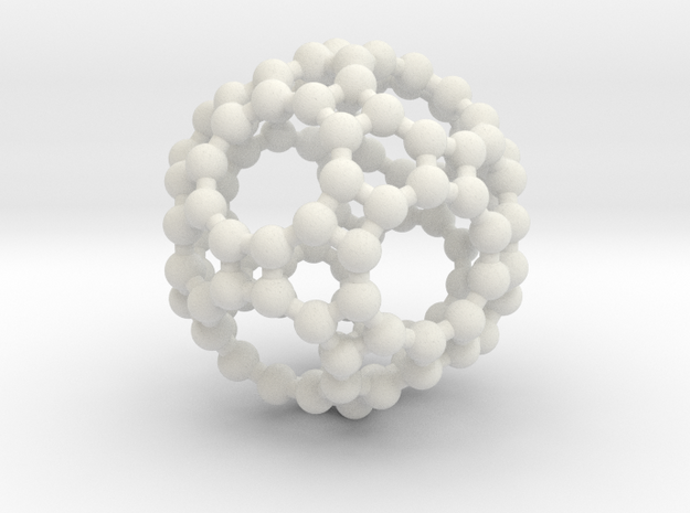 Truncated Icosidodecahedron in White Natural Versatile Plastic