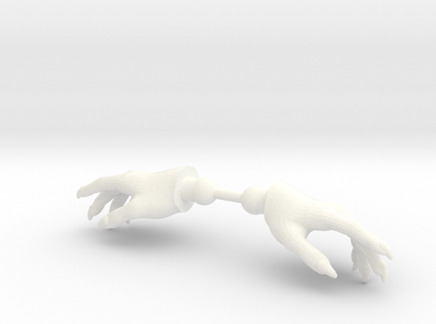Wizard Hands Relaxed in White Processed Versatile Plastic