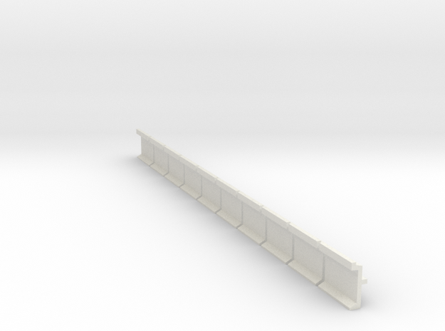 N Scale Platform Wall 10pc in White Natural Versatile Plastic