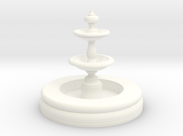 Miniature 1:48 Fountain in White Processed Versatile Plastic