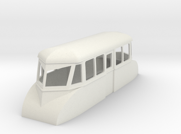 009 4w "flying banana" railcar in White Natural Versatile Plastic