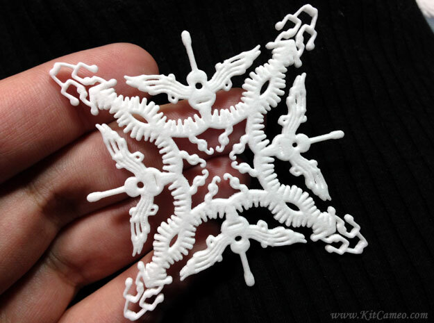 Musician Snowflake in White Processed Versatile Plastic