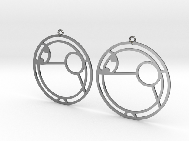 Amy - Earrings - Series 1 in Fine Detail Polished Silver