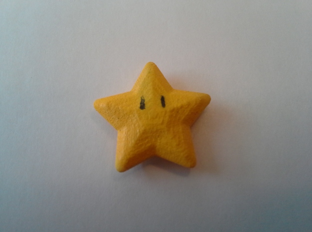 Mario Star in Yellow Processed Versatile Plastic