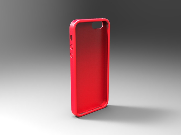Iphone 5S case in Red Processed Versatile Plastic