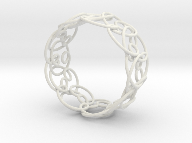 Doodle Bracelet in White Natural Versatile Plastic