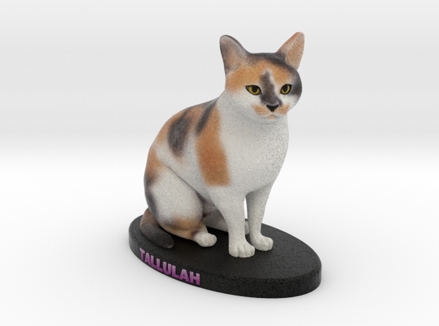 Custom Cat Figurine - Tallulah in Full Color Sandstone