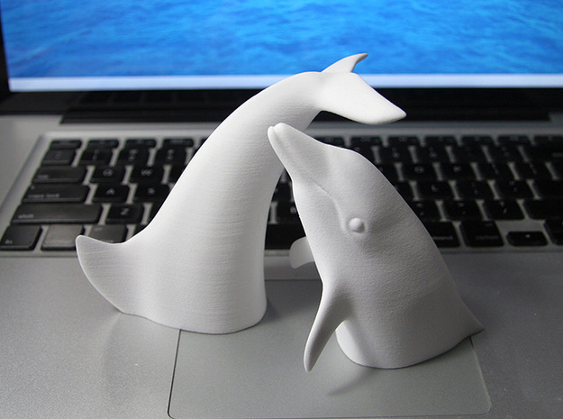 A Dolphin or Dolphins in White Natural Versatile Plastic