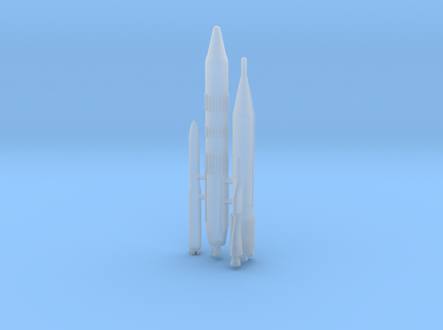 1/285 Atlas, Titan, and Minuteman ICBMs in Smooth Fine Detail Plastic