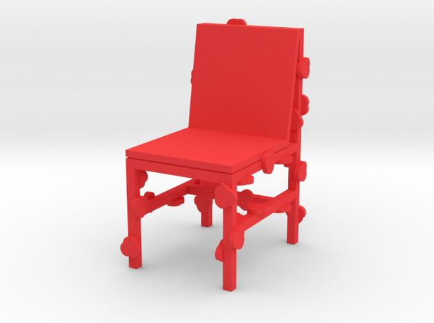 BLOSSOMING CHAIR - RJW ELSINGA 1:10 in Red Processed Versatile Plastic