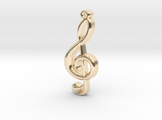 Treble Cleff in 14K Yellow Gold