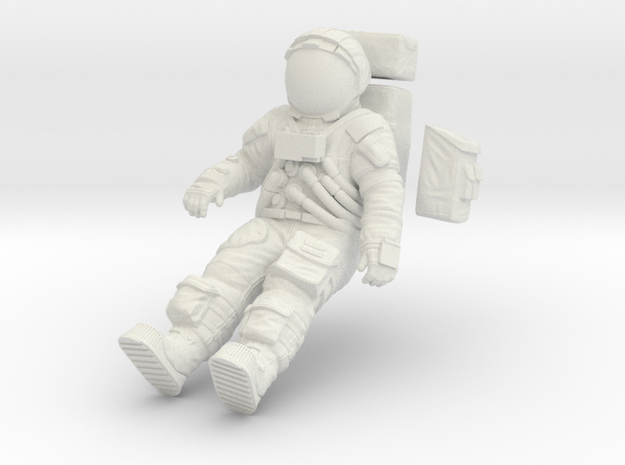 1:12 Apollo Astronaut /LRV(Lunar Roving Vehicle) in White Natural Versatile Plastic