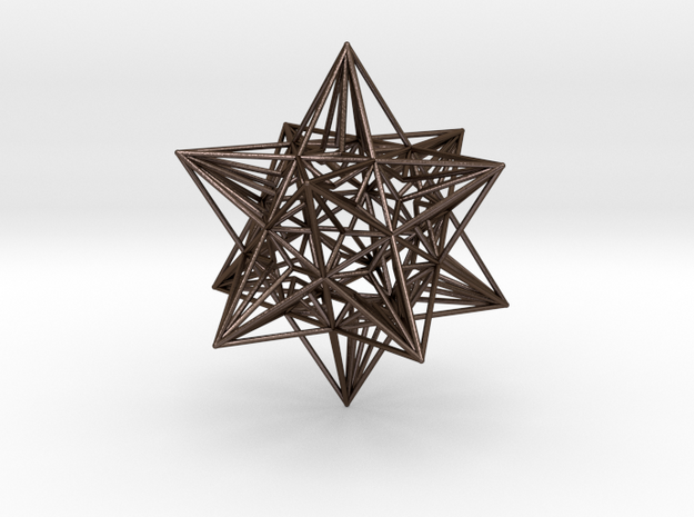 Great Icosahedron in Polished Bronze Steel