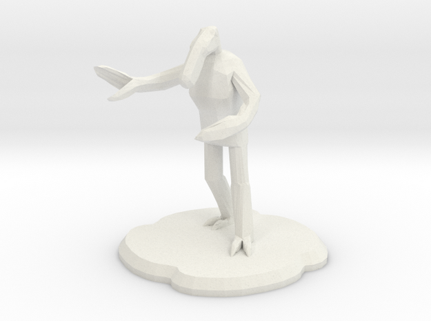 Amiably Chaotic Figure in White Natural Versatile Plastic
