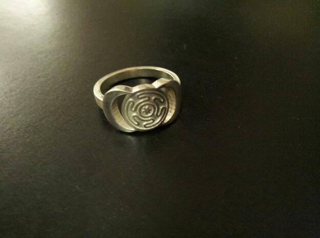 Hecate ring sizes 11 in Polished Silver