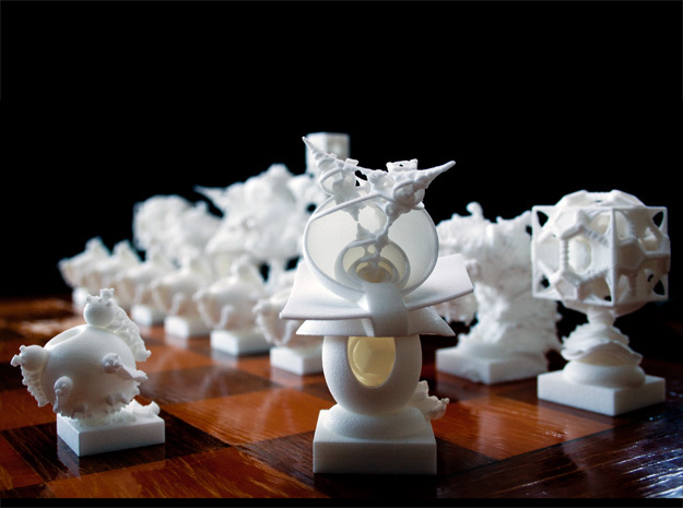 Surreal Chess Set - My Masterpieces -  Bishop II in White Natural Versatile Plastic
