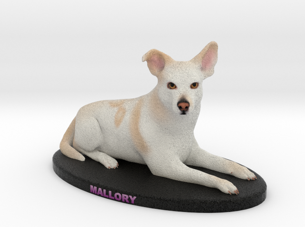 Custom Dog Figurine - Mallory in Full Color Sandstone