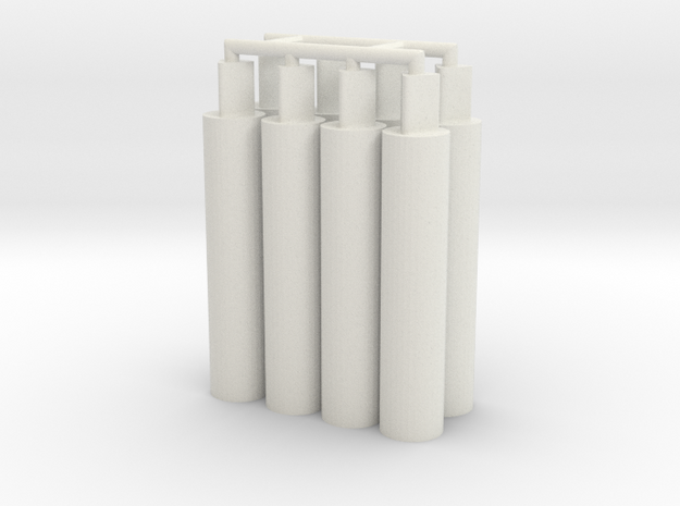 8x Thick Pegs 2.0 in White Natural Versatile Plastic