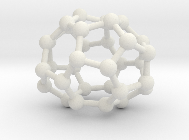 0011 Fullerene c32-2 d2 in White Natural Versatile Plastic