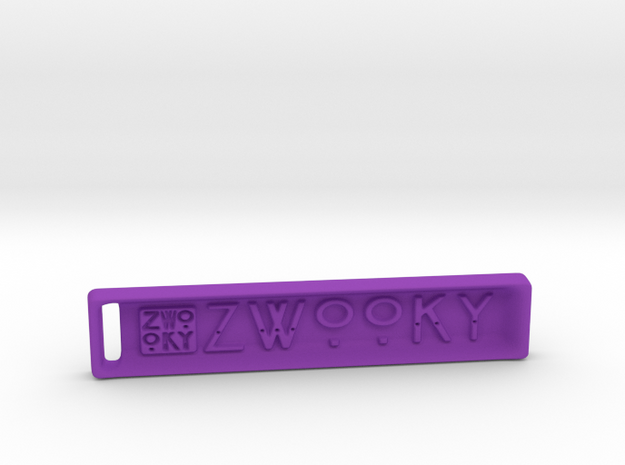 ZWOOKY Style 15 Sample - handbag tag  in Purple Processed Versatile Plastic