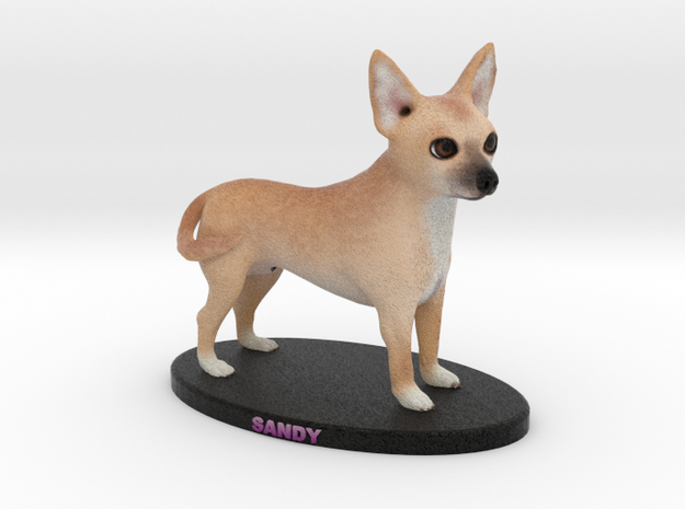 Custom Dog Figurine - Sandy in Full Color Sandstone