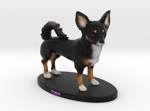 Custom Dog Figurine - Tink in Full Color Sandstone