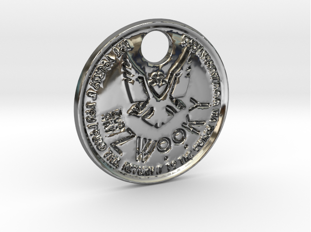 ZWOOKY Style 164 - pendant Heru-Ur in Fine Detail Polished Silver