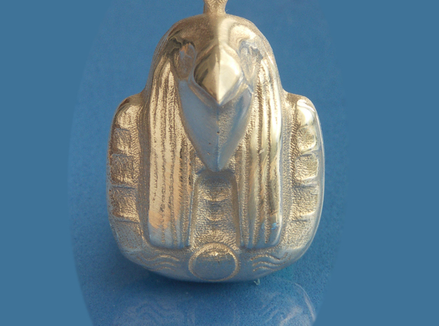 Egyptian God Ra Pendant in Natural Silver