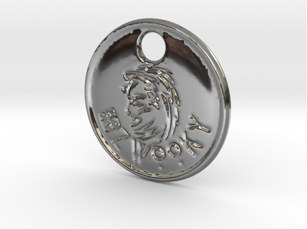 ZWOOKY Style 81 - keychain wolve - bail in Fine Detail Polished Silver