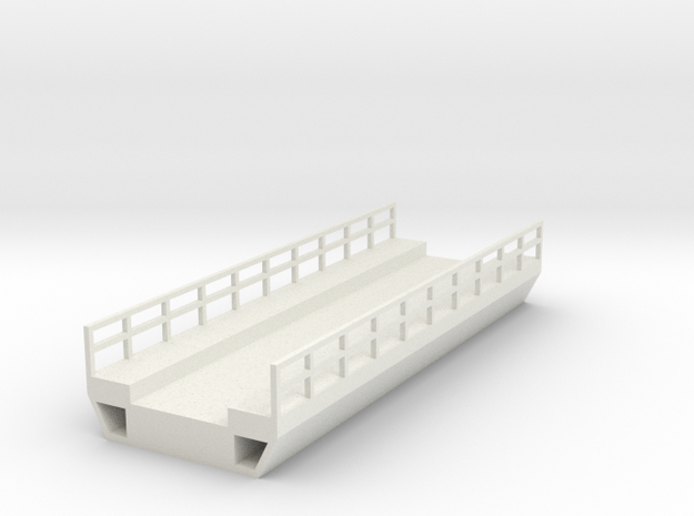 N Modern Concrete Bridge Deck Single Track 100mm in White Natural Versatile Plastic