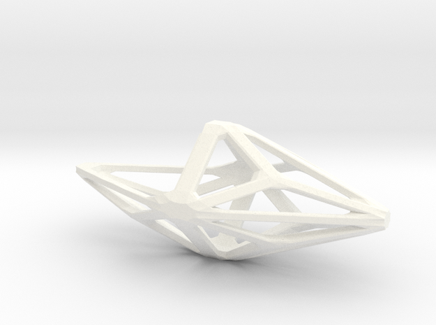 Polyhedral Hanging Planter in White Processed Versatile Plastic