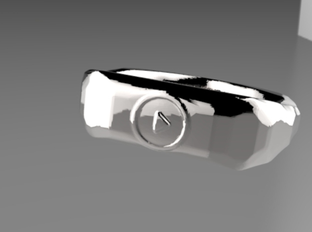 "Play" ring 1-st edition, "Player" jewelry collect in Polished Silver