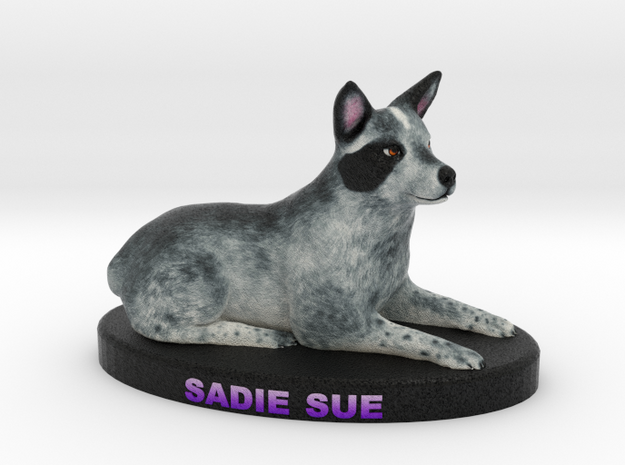 Custom Dog Figurine - Sadie in Full Color Sandstone