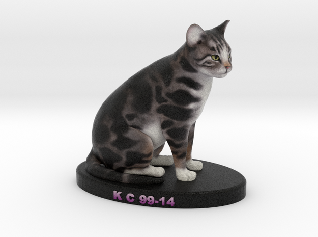 Custom Cat Figurine - KC Corman in Full Color Sandstone