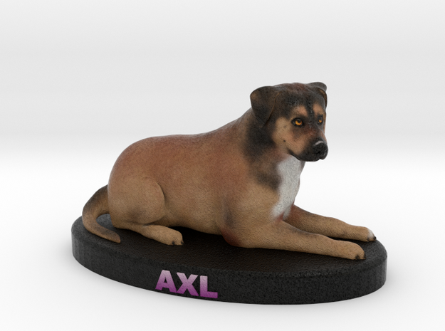 Custom Dog Figurine - Axl in Full Color Sandstone