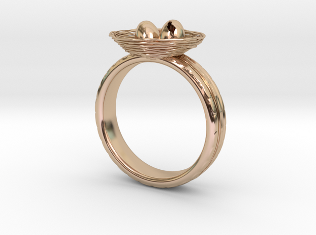 Eggring(size is = USA 5.5) in 14k Rose Gold