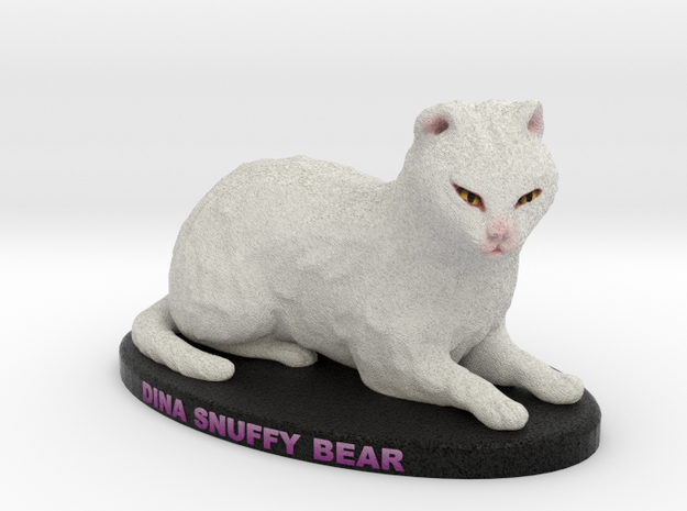 Custom Cat Figurine - Snuffy Bear in Full Color Sandstone