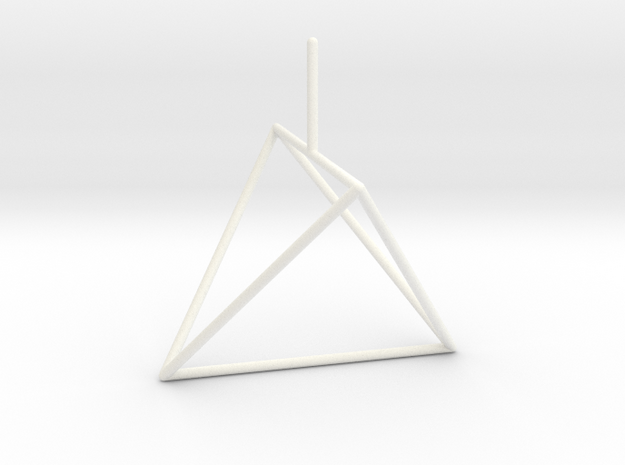 Wire Model for Soap: Tetrahedron in White Processed Versatile Plastic