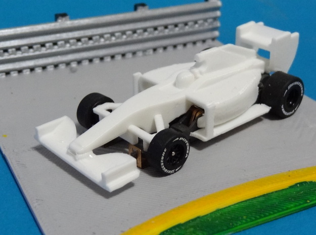 HO F1 2014 Slot Car Body in White Processed Versatile Plastic