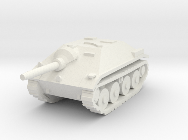 10mm Hetzer tank hunter in White Natural Versatile Plastic