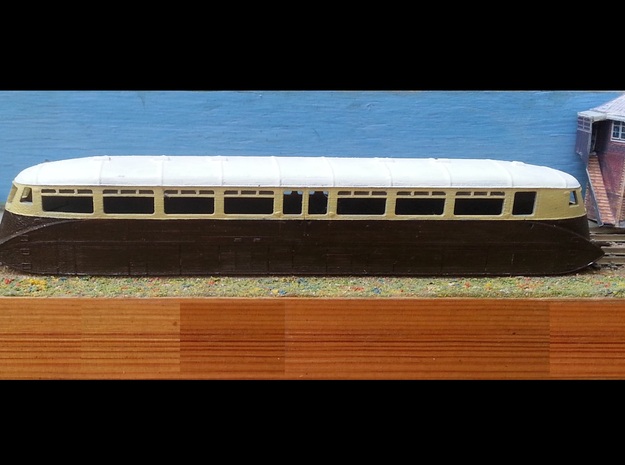 GWR Railcar #1 - N - 1:148 in Tan Fine Detail Plastic