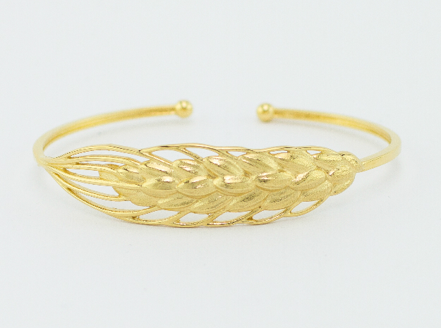 Wheat Bracelet all sizes in 14k Rose Gold Plated Brass: Small