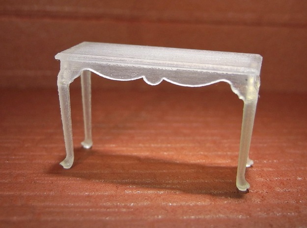 1:48 Queen Anne Console Table in Smooth Fine Detail Plastic