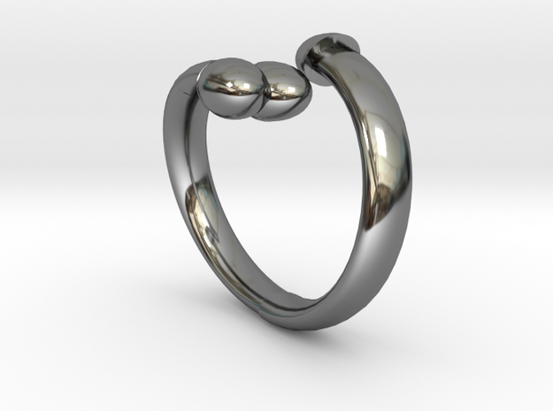 The D Ring - Sz.6 in Fine Detail Polished Silver