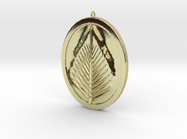 Natural Leaf Beauty Pendant  in 18K Gold Plated