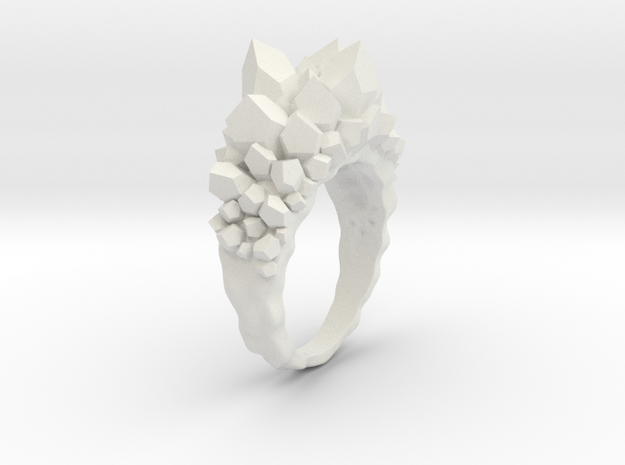 Crystal Ring size 7 in White Natural Versatile Plastic