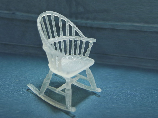 1:48 Windsor Rocking Chair in Tan Fine Detail Plastic